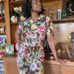 Floral Couch Coveralls
