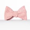 Pink Linen Butterfly Bowtie