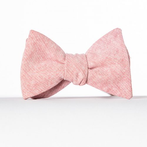 Pink Linen Butterfly Bowtie