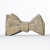 Olive Green Linen Butterfly Bowtie
