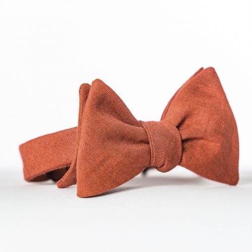 Clay Rustic Butterfly Bow Tie