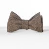 Espresso Linen Butterfly Bowtie