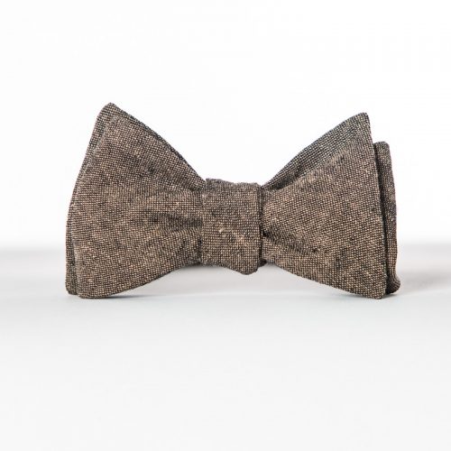 Espresso Linen Butterfly Bowtie