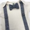 Bow Tie & Suspender baby Onesie