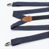 Navy Blue 1" Clip-On Suspenders