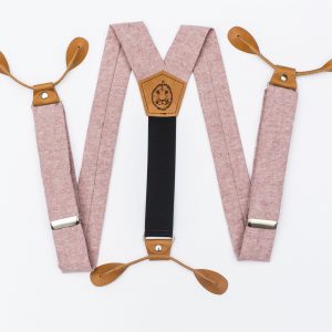 Pink Button-On Suspenders